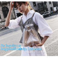 EVA pvc lady packing handbag, Online shop china fashion transparent PVC ladies handbag, holographic handbag